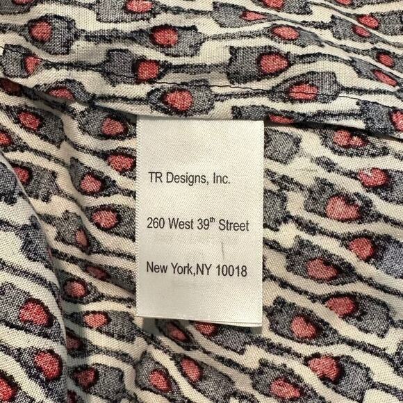 Tracy Reese Anthropologie Smocked Halter Dress 100% Silk Indigo Ruby Motif M NWT - Picture 7 of 12